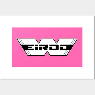 WEIRDO - Logo - White with black lettering - Pink Posters and Art